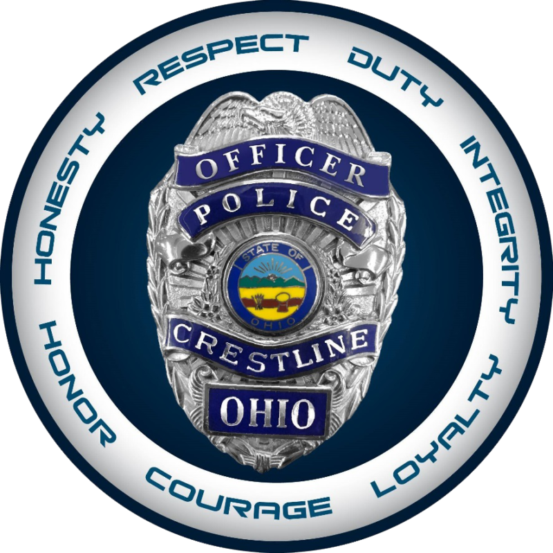 Crestline Ohio Police Badge logo